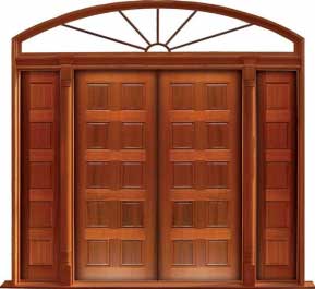 10 panel: double door + sidelight on left