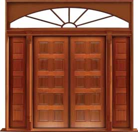 10 panel: double door + sidelight on left