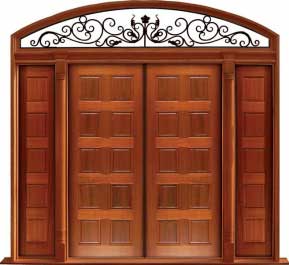 10 panel: double door + sidelight on left