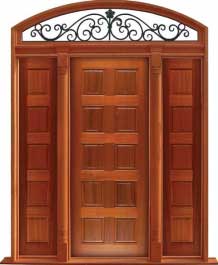 10 panel: double door + sidelight on left