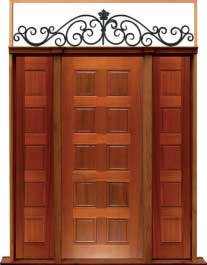 10 panel: double door + sidelight on left