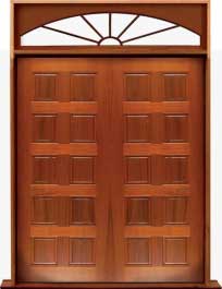 10 panel: double door + sidelight on left