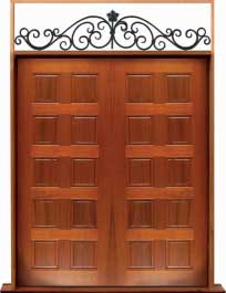 10 panel: double door + sidelight on left