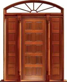 10 panel: double door + sidelight on left