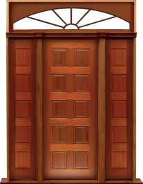 10 panel: double door + sidelight on left