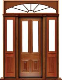 glazed cricket bat: single door + sidelight on right