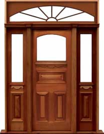 edwardian: single door +  two sidelights