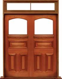 edwardian: single door +  two sidelights