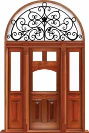 queen anne: single door + sidelight on right